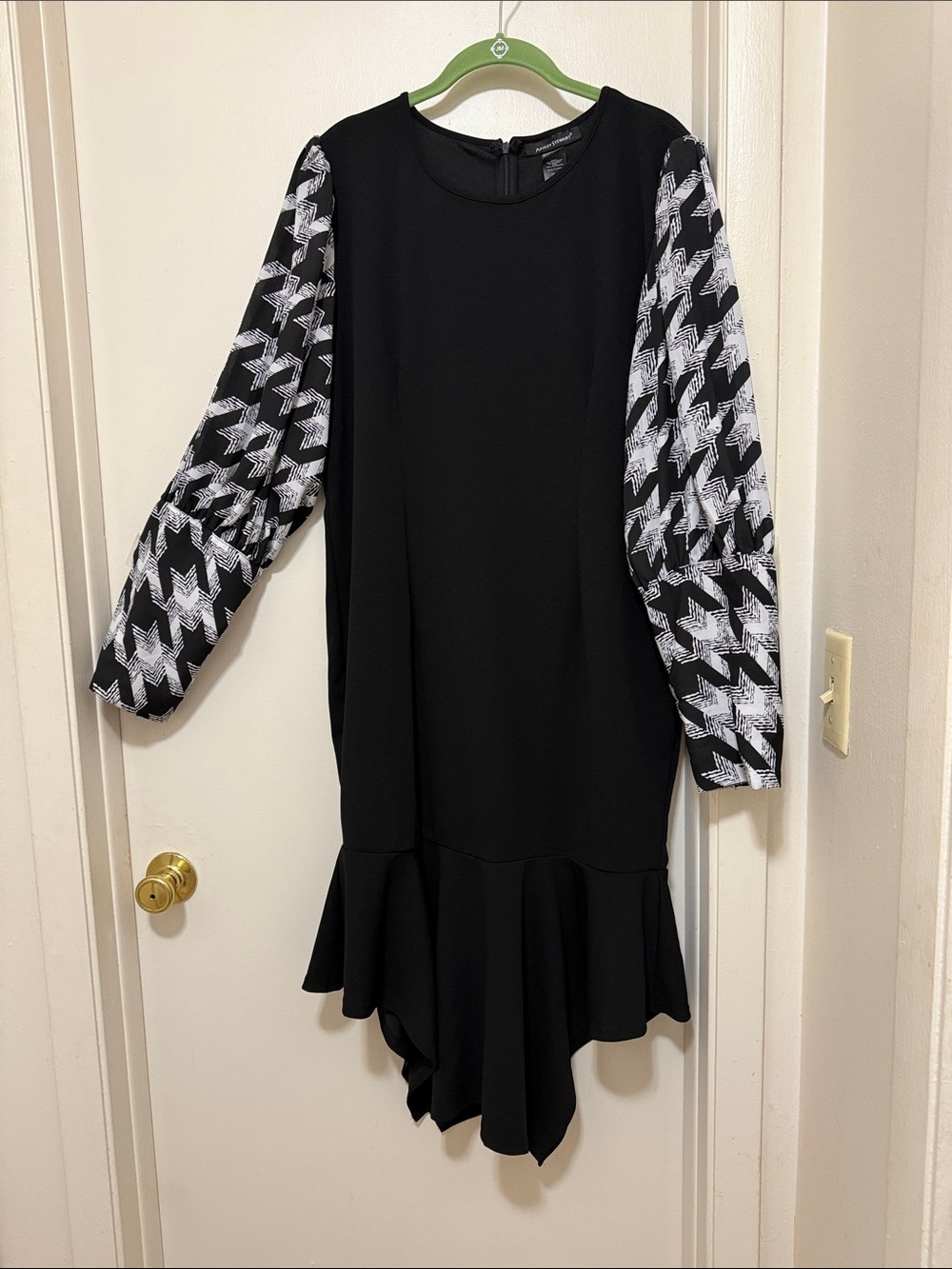 Ashley Stewart Black Crewneck Ponte Dress